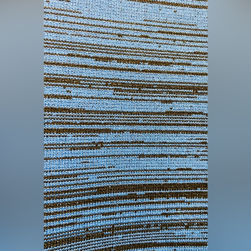 Diane Von Furstenberg Blue and Black Knit Fabric